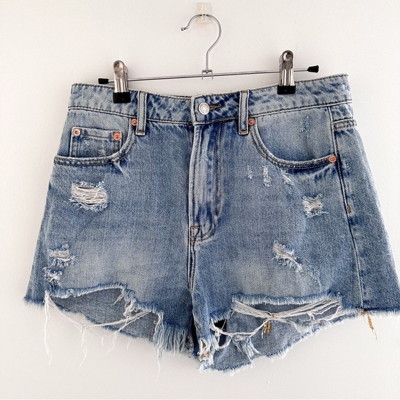 Signature 8 Destroyed Denim Cut Off Shorts - Picture 7 of 7